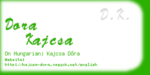 dora kajcsa business card